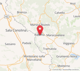 Map of Paterno, Basilicate