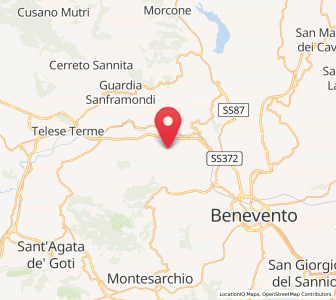 Map of Paupisi, Campania