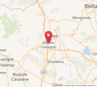 Map of Pavone Canavese, Piedmont