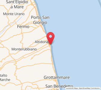 Map of Pedaso, The Marches