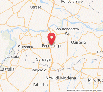 Map of Pegognaga, Lombardy