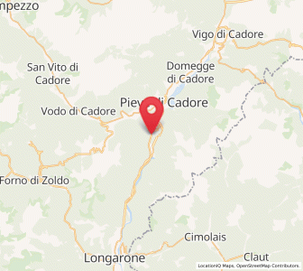 Map of Perarolo di Cadore, Veneto