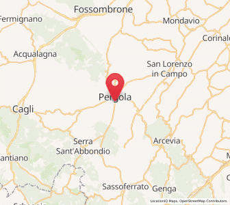 Map of Pergola, The Marches