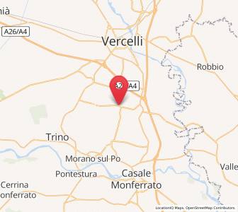 Map of Pertengo, Piedmont