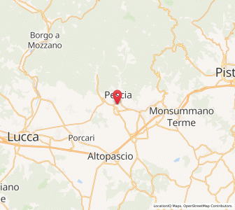 Map of Pescia, Tuscany