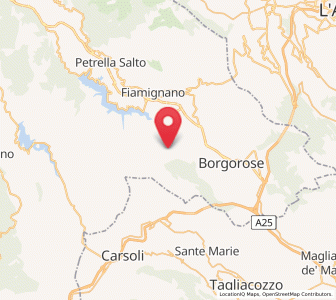 Map of Pescorocchiano, Lazio