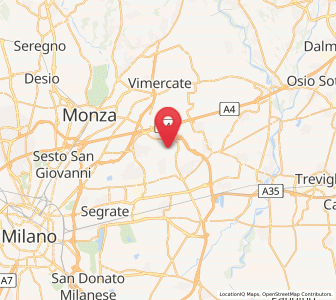 Map of Pessano Con Bornago, Lombardy