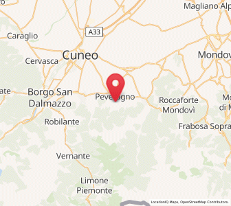 Map of Peveragno, Piedmont