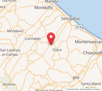 Map of Pianello, The Marches