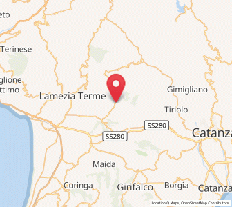 Map of Pianopoli, Calabria