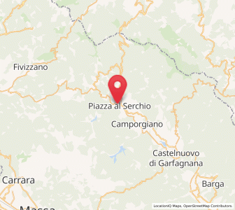 Map of Piazza al Serchio-San Michele, Tuscany
