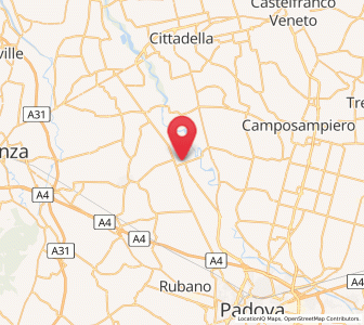 Map of Piazzola sul Brenta, Veneto