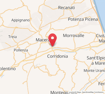 Map of Piediripa, The Marches