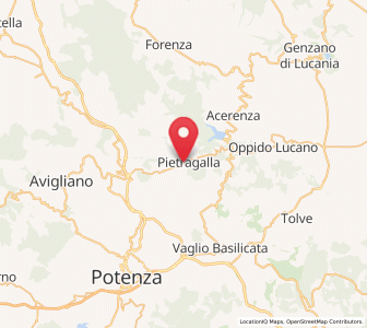 Map of Pietragalla, Basilicate