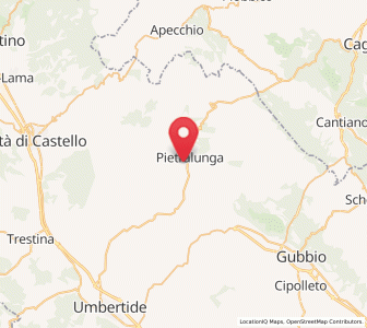 Map of Pietralunga, Umbria