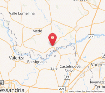 Map of Pieve del Cairo, Lombardy
