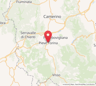 Map of Pieve Torina, The Marches