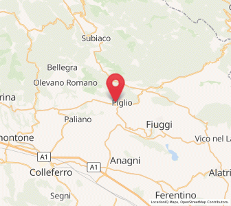 Map of Piglio, Lazio