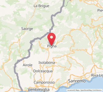Map of Pigna, Liguria