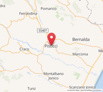 Map of Pisticci, Basilicate