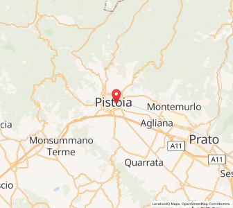 Map of Pistoia, Tuscany