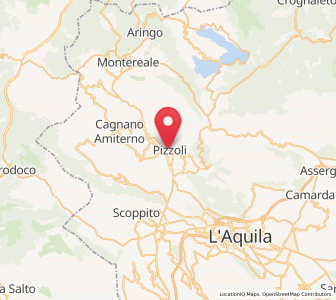 Map of Pizzoli, Abruzzo