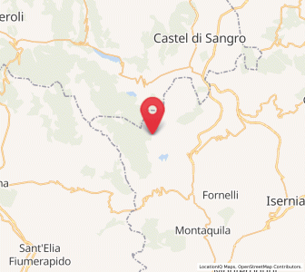 Map of Pizzone, Molise