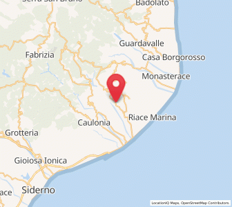 Map of Placanica, Calabria