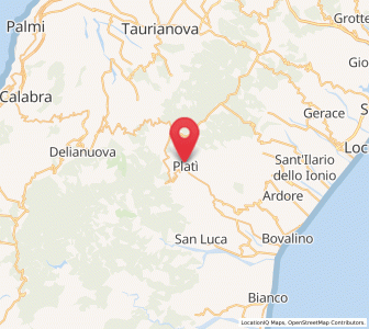 Map of Platì, Calabria