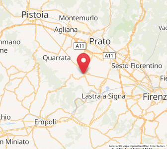 Map of Poggio A Caiano, Tuscany