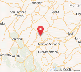 Map of Poggio San Marcello, The Marches