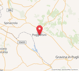 Map of Poggiorsini, Apulia