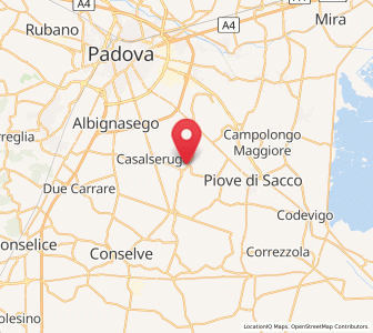 Map of Polverara, Veneto