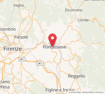 Map of Pontassieve, Tuscany