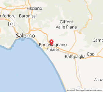 Map of Pontecagnano, Campania