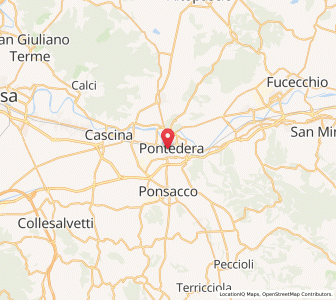 Map of Pontedera, Tuscany