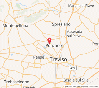 Map of Ponzano, Veneto