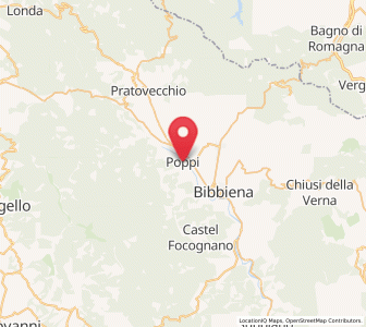 Map of Poppi, Tuscany