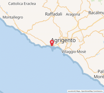 Map of Porto Empedocle, Sicily