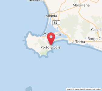 Map of Porto Ercole, Tuscany