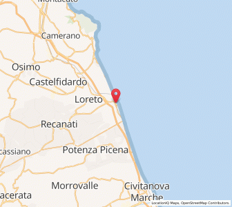 Map of Porto Recanati, The Marches