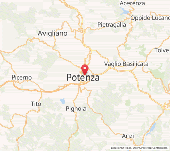 Map of Potenza, Basilicate