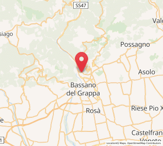 Map of Pove del Grappa, Veneto