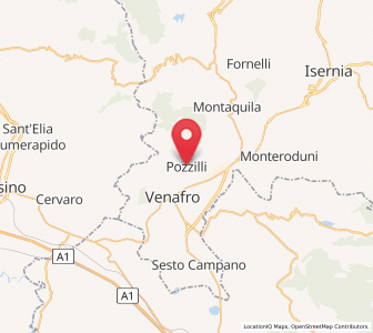 Map of Pozzilli, Molise