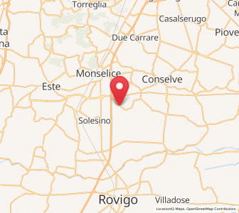 Map of Pozzonovo, Veneto