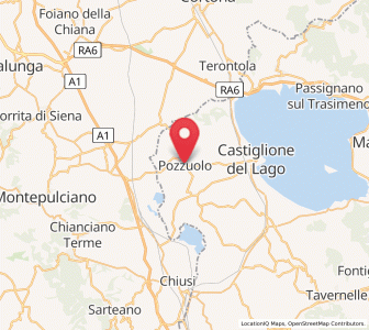 Map of Pozzuolo, Umbria