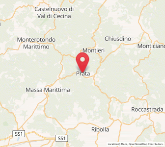 Map of Prata, Tuscany