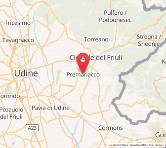 Map of Premariacco, Friuli Venezia Giulia