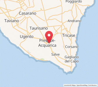 Map of Presicce, Apulia