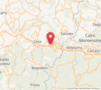 Map of Priero, Piedmont